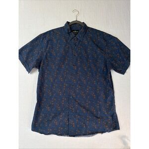 Rodd & Gunn Men's Navy Blue Sport-Fit Short-Sleeve Button-Up Shirt Size 2XL